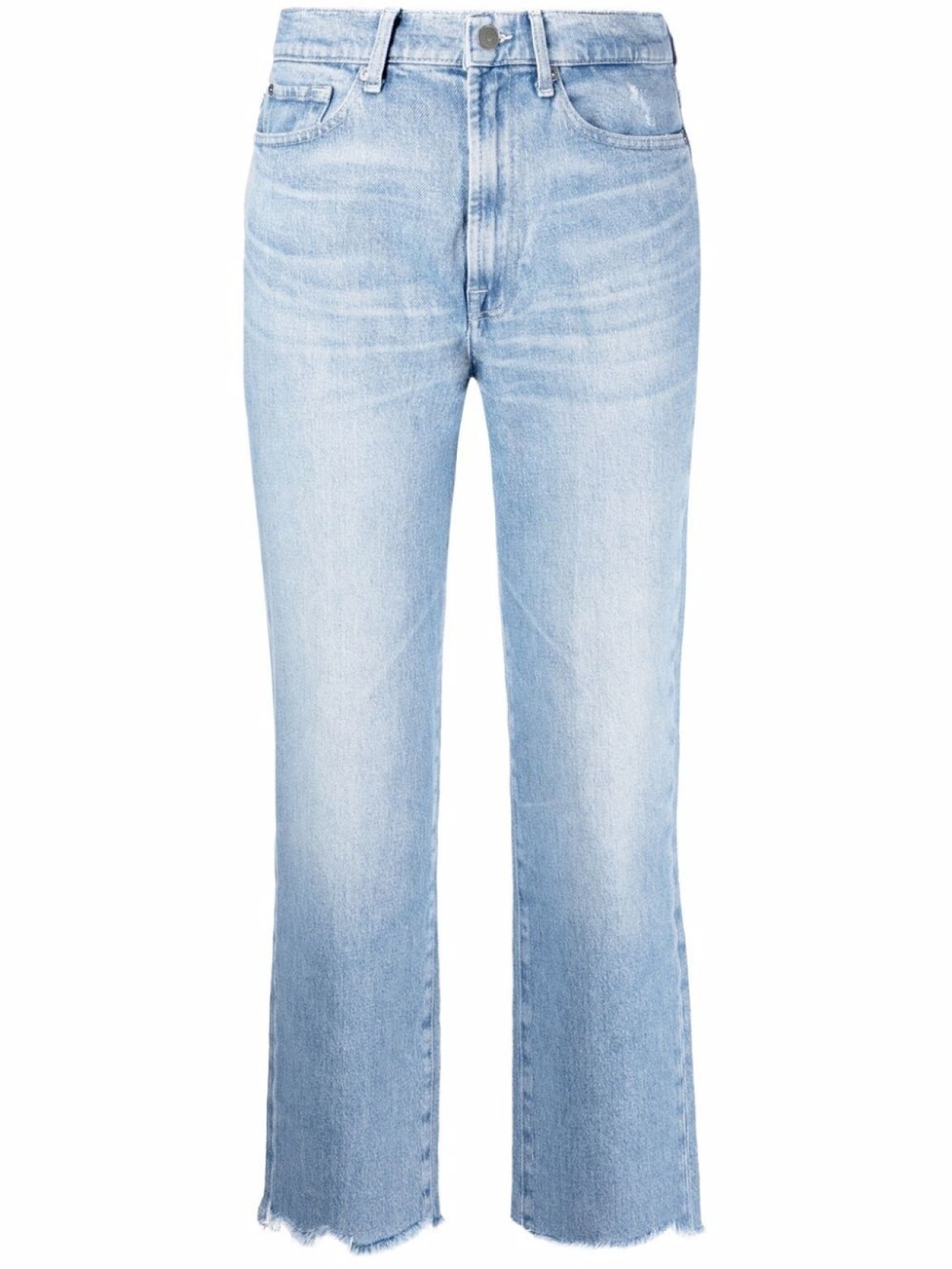 

7 For All Mankind укороченные джинсы Logan с завышенной талией, синий