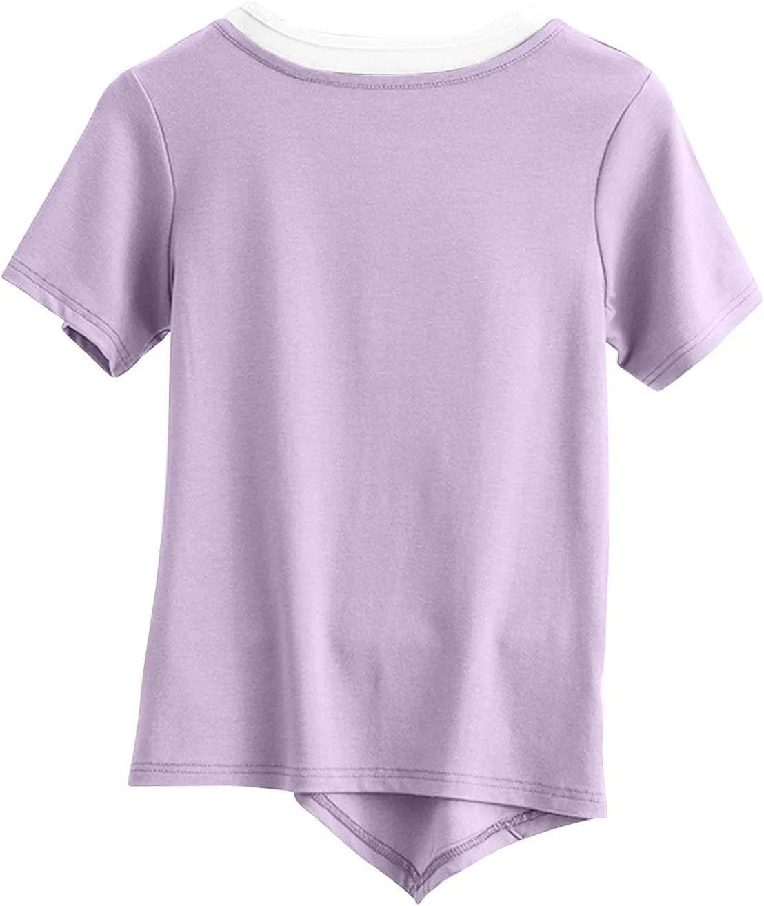 Женская футболка из модала с круглым вырезом A02#purple — фото 4