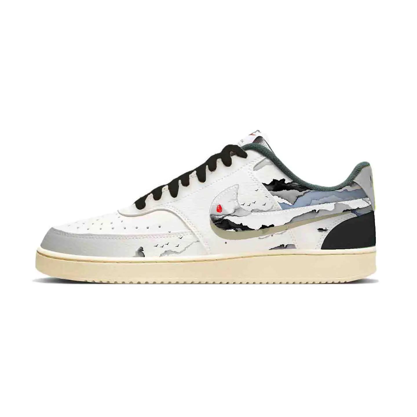 

Кроссовки Nike Court Vision Skateboarding Shoes Unisex Low-top White/gray, белый