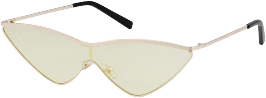 

Винтажные маленькие солнцезащитные очки «кошачий глаз» в форме треугольника, ретро, ​​металлическая оправа, цельные солнцезащитные очки для женщин, черные, UV400 TYUVIVO, C5