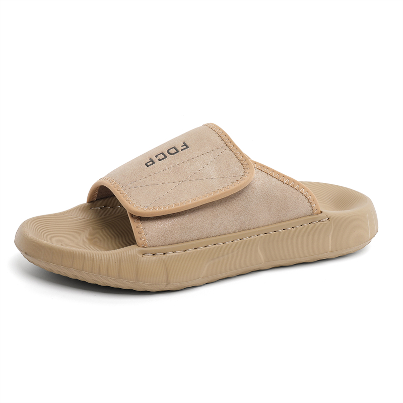 

SOBB Скользоустойчивые износостойкие амортизирующие шлепанцы мужские оливково-зеленые с серым, цвет Gray