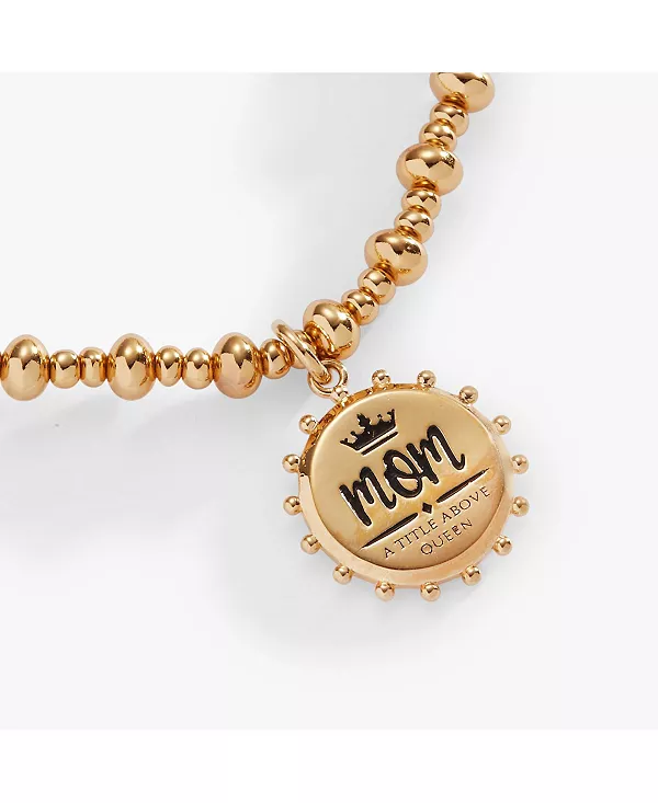 

Мама, титул выше королевы, эластичный браслет Alex And Ani, gold
