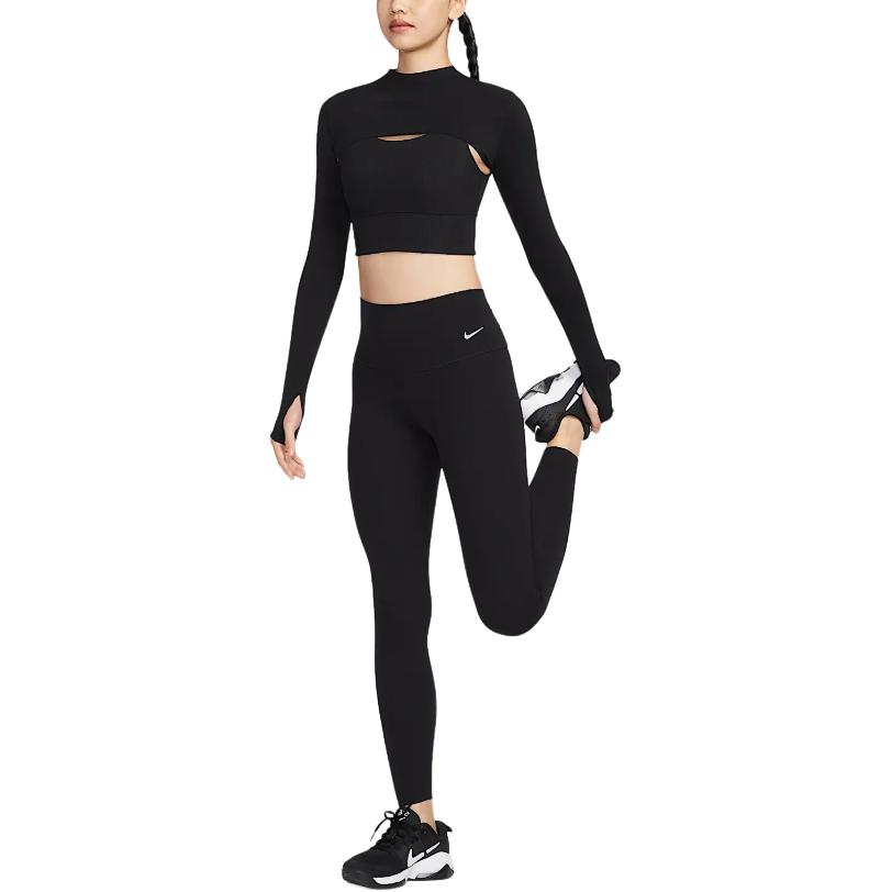 Nike Женский топ-кроп ZenvyDri Fit черный — фото 4