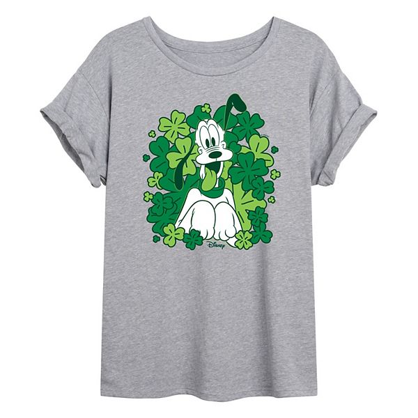 

Футболка Juniors Pluto Shamrocks oversized Disney, Heather Gray