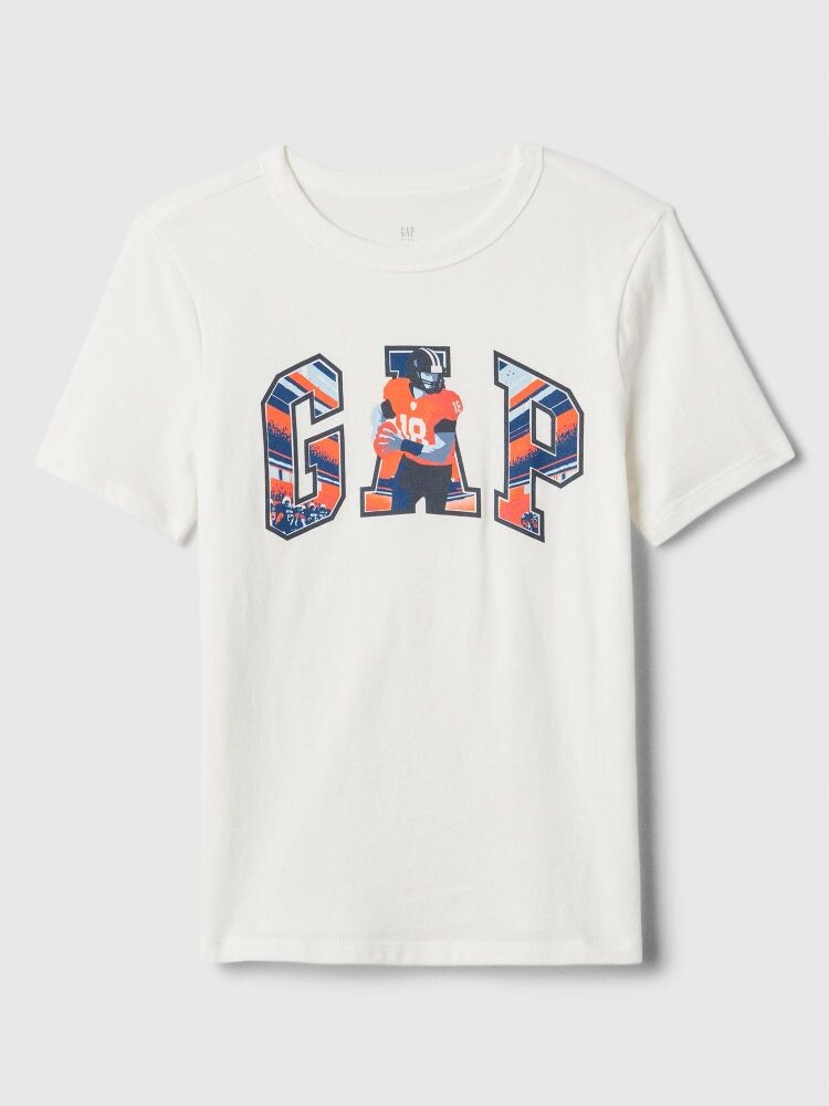 

Детская хлопковая футболка Gap, белый