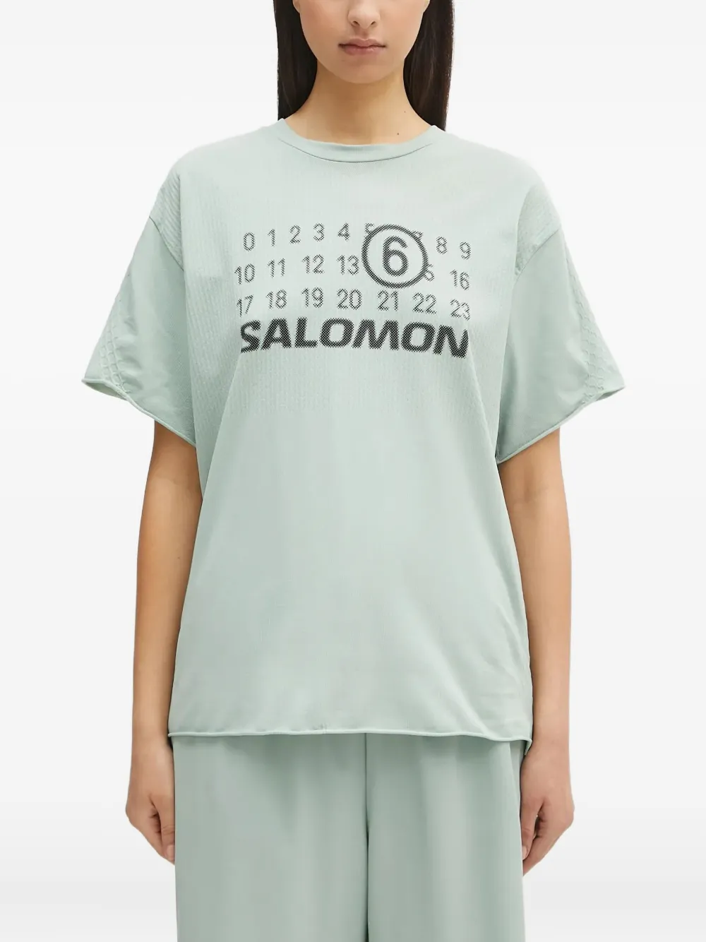 

Бесшовная футболка с принтом из коллаборации с Salomon Mm6 Maison Margiela, зеленый