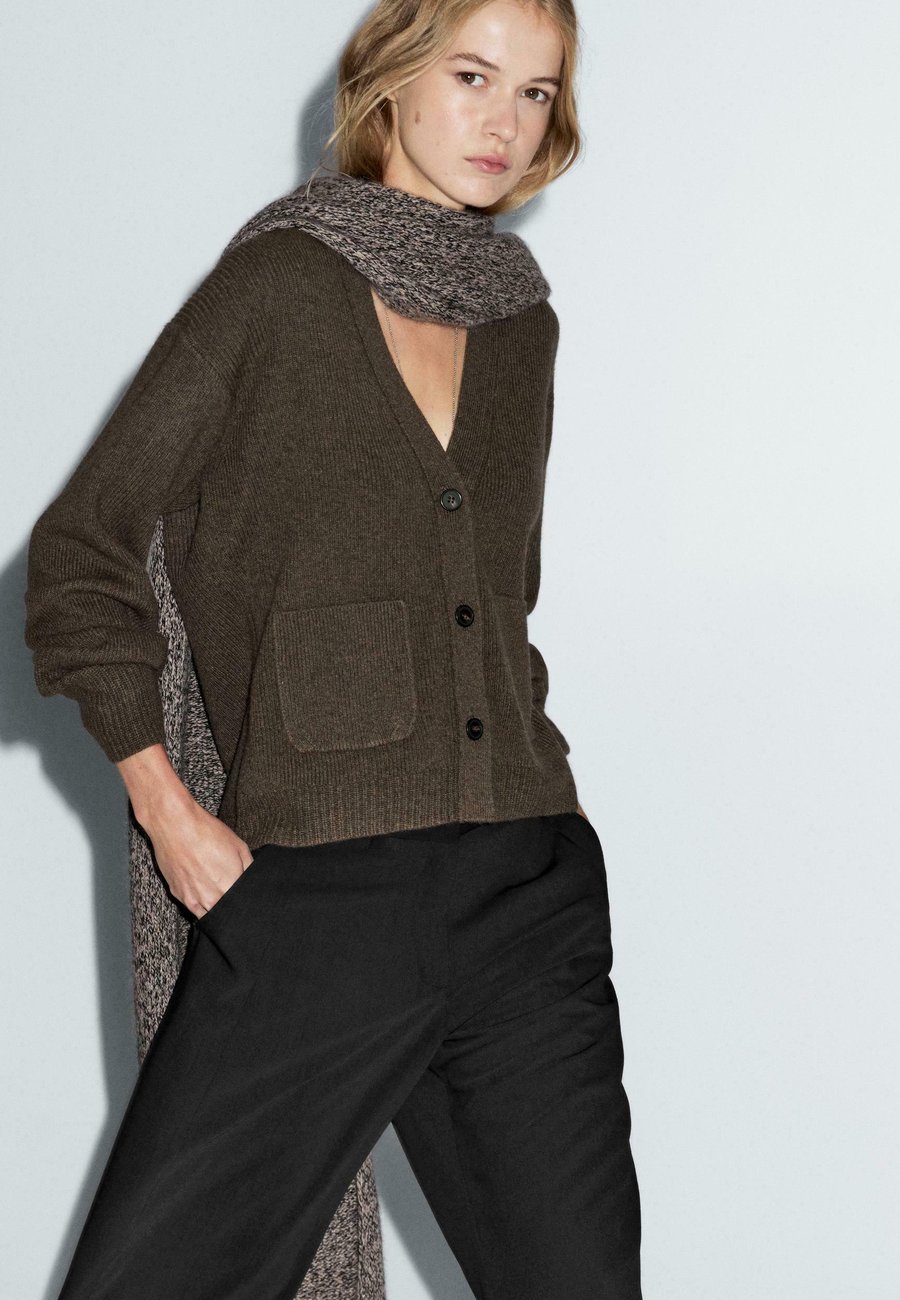 

Кардиган Massimo Dutti WITH POCKETS, Ochre