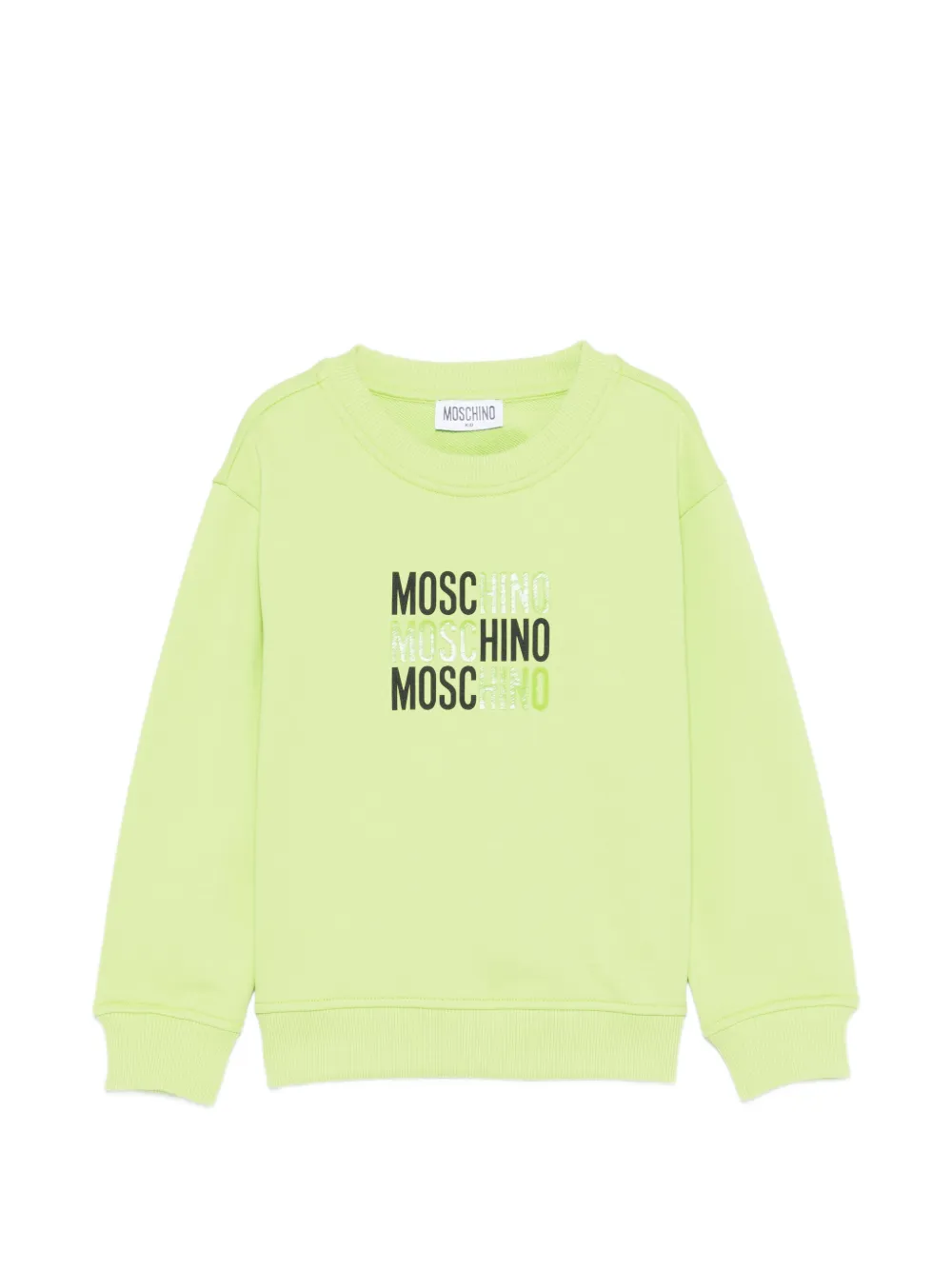 

Свитшот с круглым вырезом Moschino Kids, зеленый
