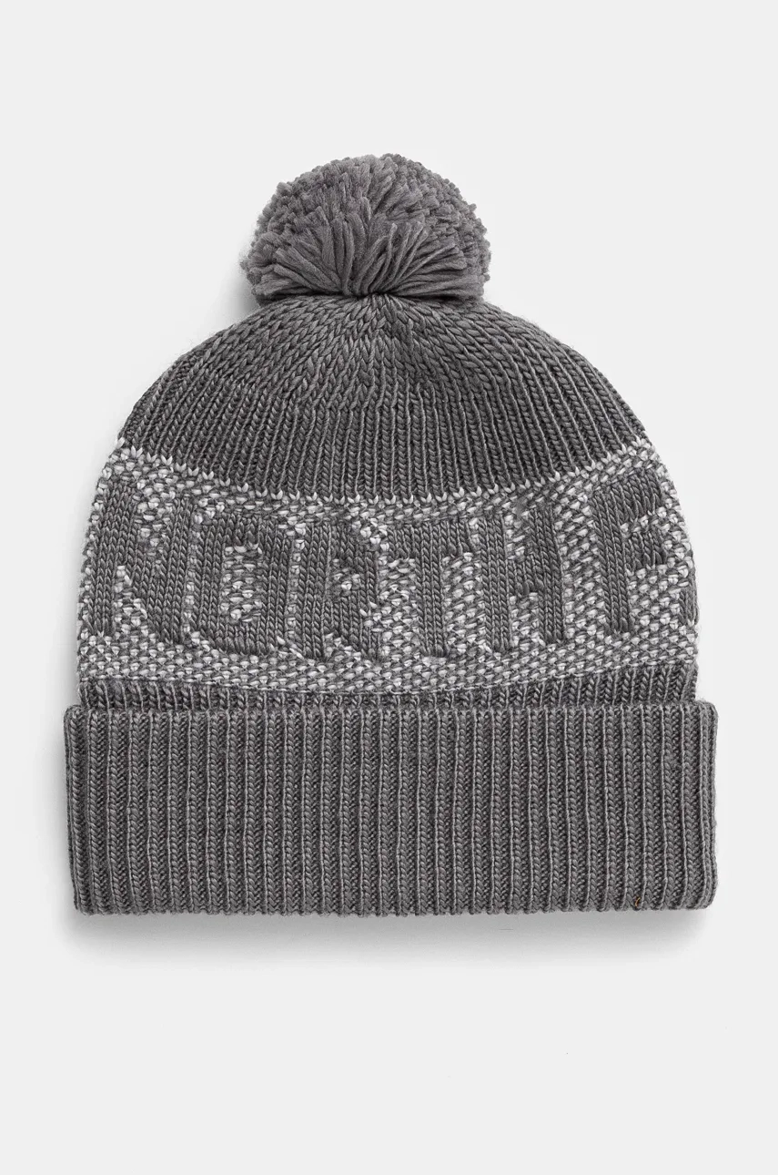 

Шапка-бини в стиле ретро The North Face, серый