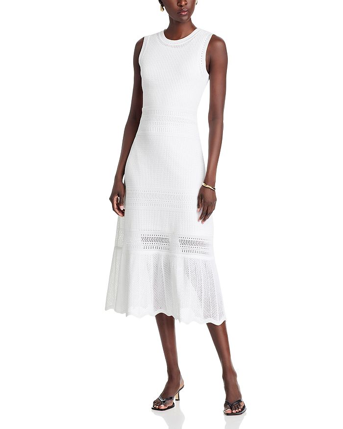 

Платье Mistook Modern Fit из ажурной вязки Misook, белый