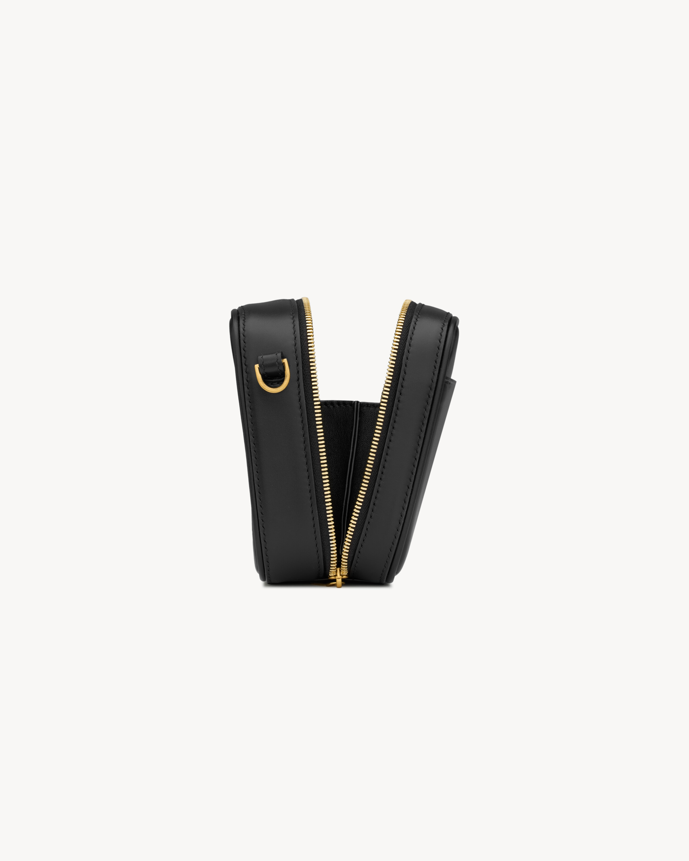 Путешествующая косметичка SAINT LAURENT PARIS из гладкой кожи, черный — фото 4