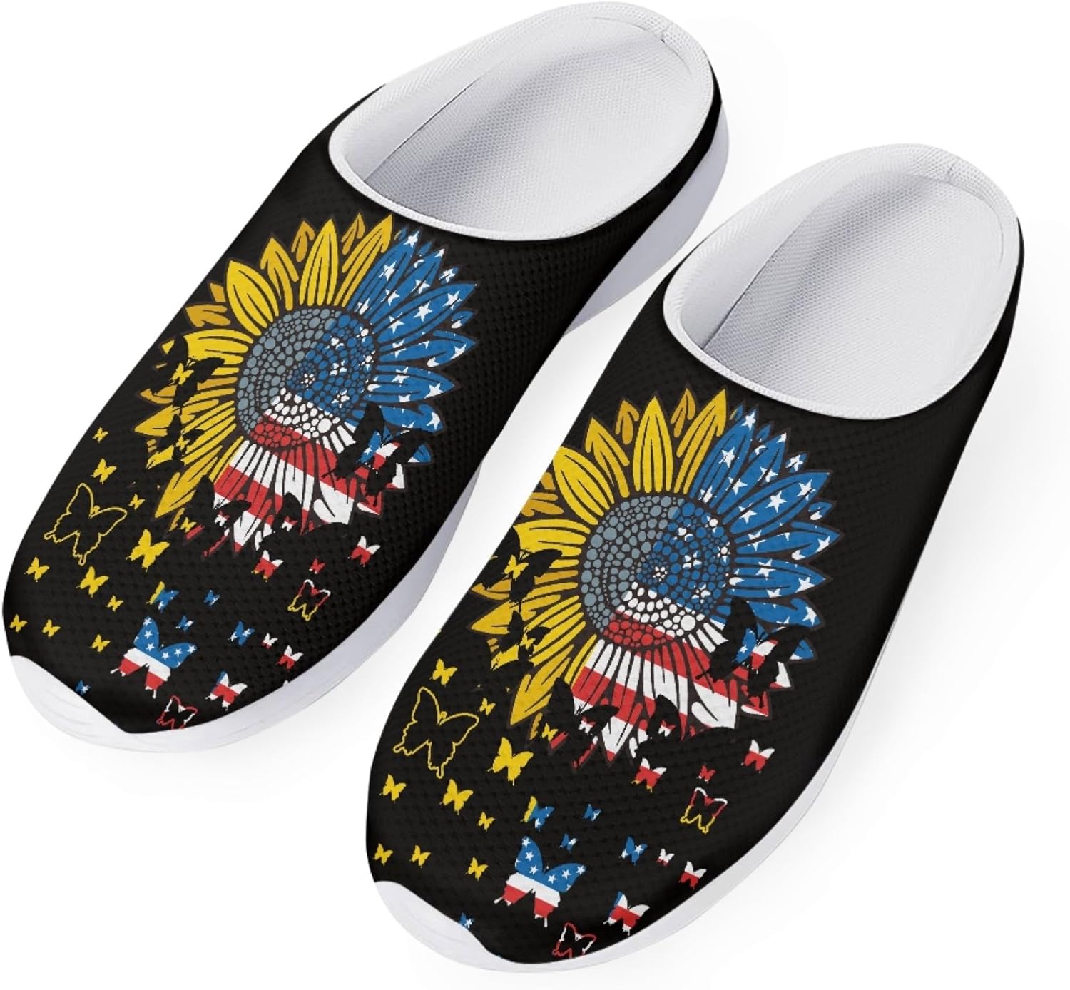 

Сандалии-тапочки Boatee унисекс с сердцем и лапкой собаки, повседневные летние пляжные обувь с антискользящей подошвой для мужчин и женщин, Usa Flag Sunflower Butterfly