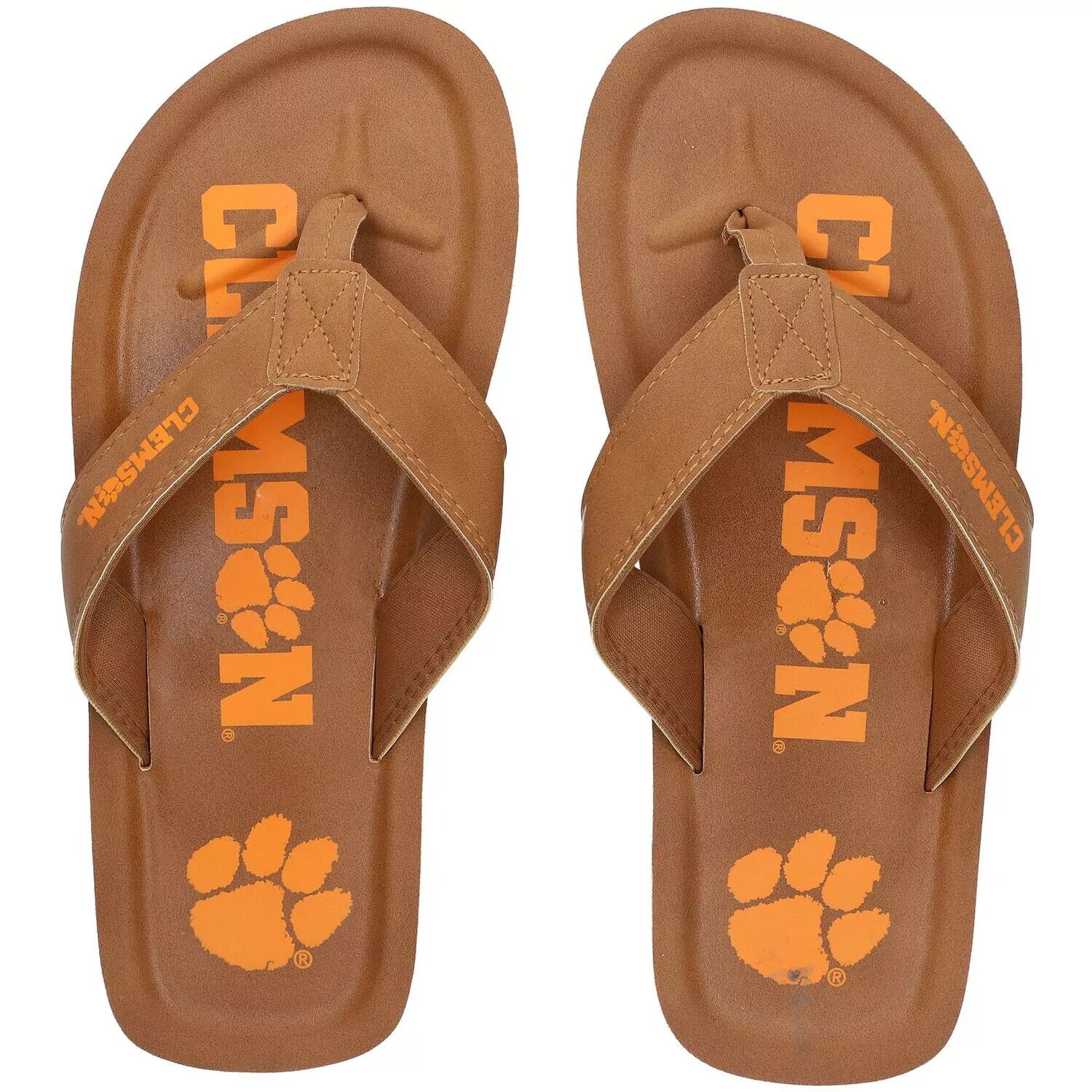 

Мужские сандалии Clemson Tigers Color Pop вьетнамки
