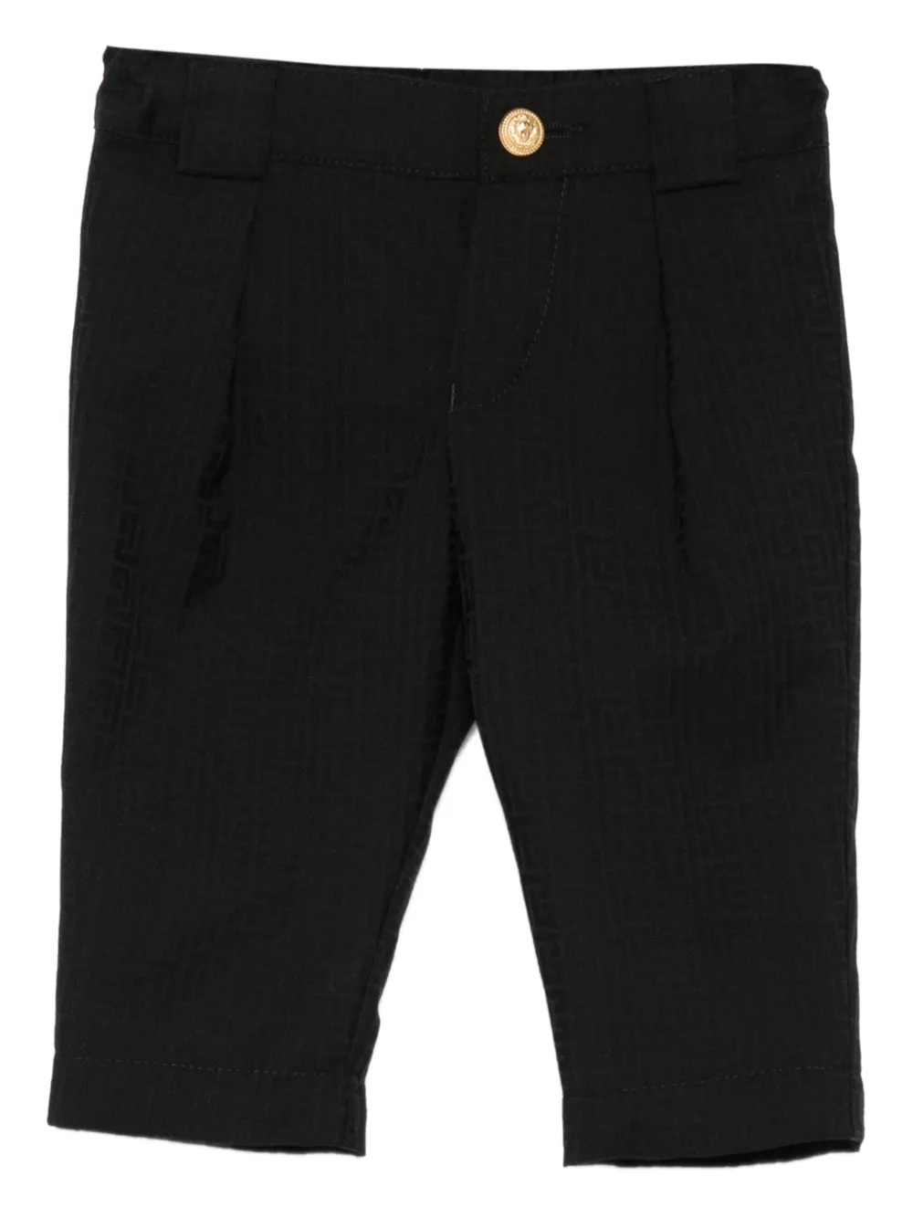 

Брюки со складками и логотипом Balmain Kids, черный