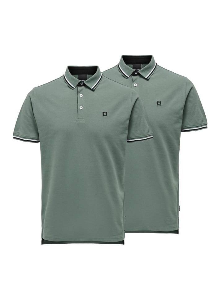 

Поло ONLY & SONS Poloshirt Onsefletcher, цвет Dark forest