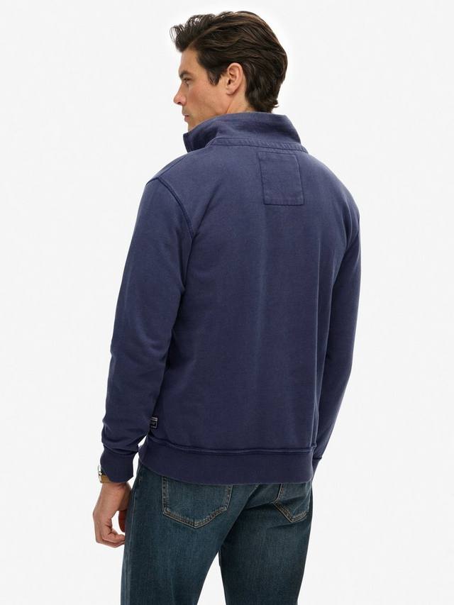Винтажный спортивный полу-зип худи Superdry, Lauren Navy — фото 2