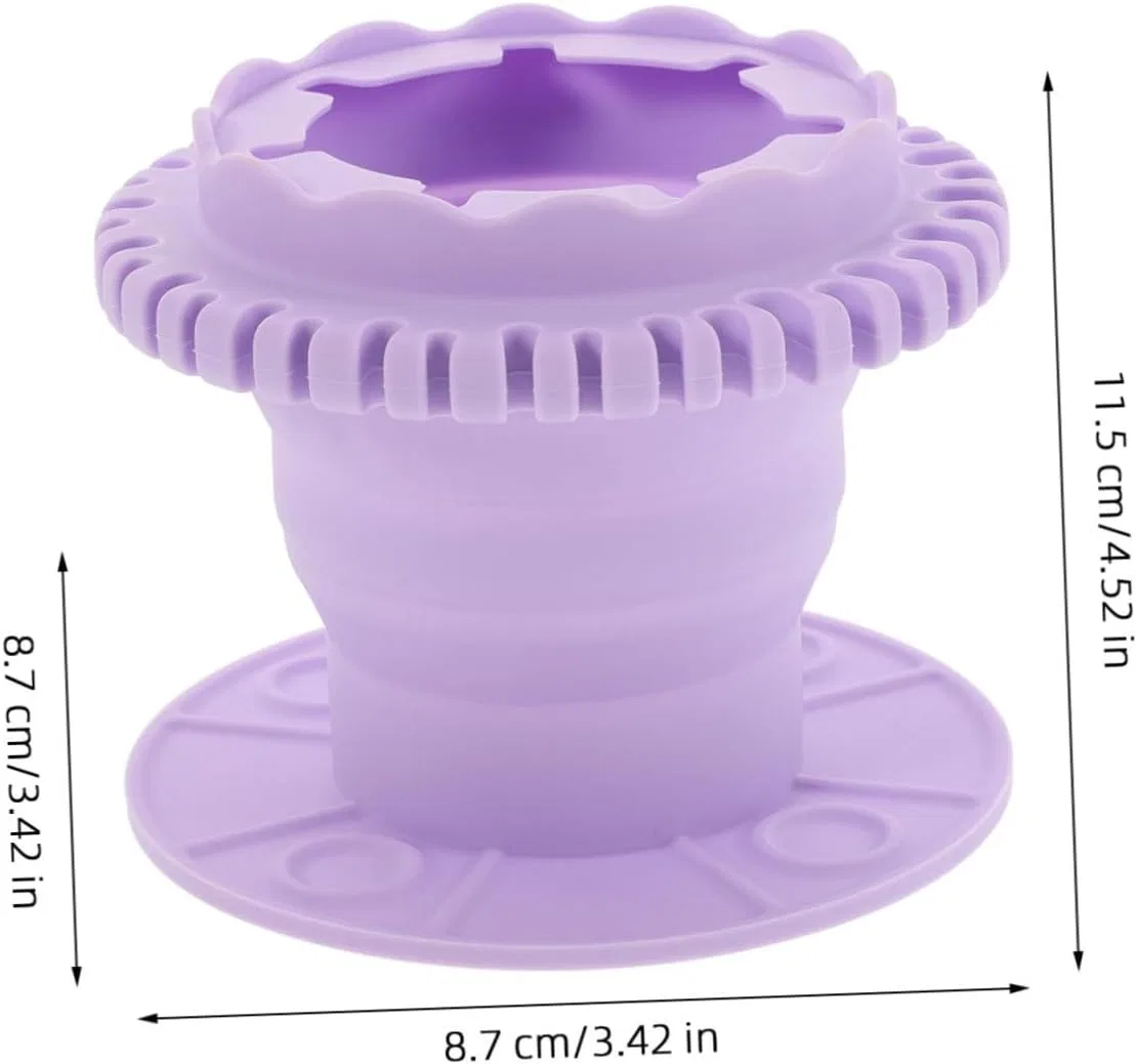 Подставка для чистки кистей Silicone Purple — фото 2