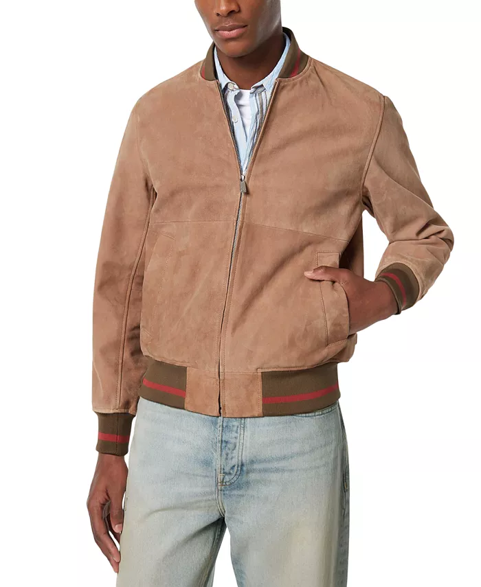 

Мужская замшевая куртка-бомбер SCOTCH & SODA, коричневый/бежевый