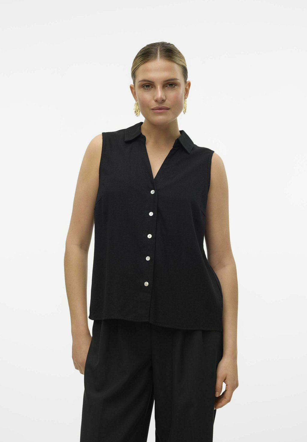 

Топ MYMILO - Button-down blouse Vero Moda, черный