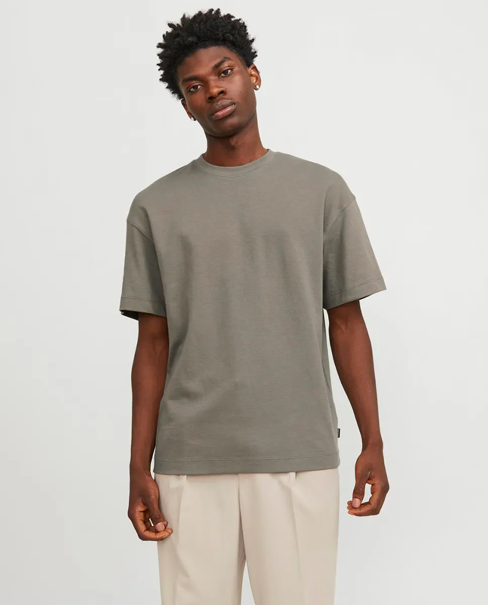 

Мужская однотонная футболка с короткими рукавами Jack & Jones, темно-зеленый