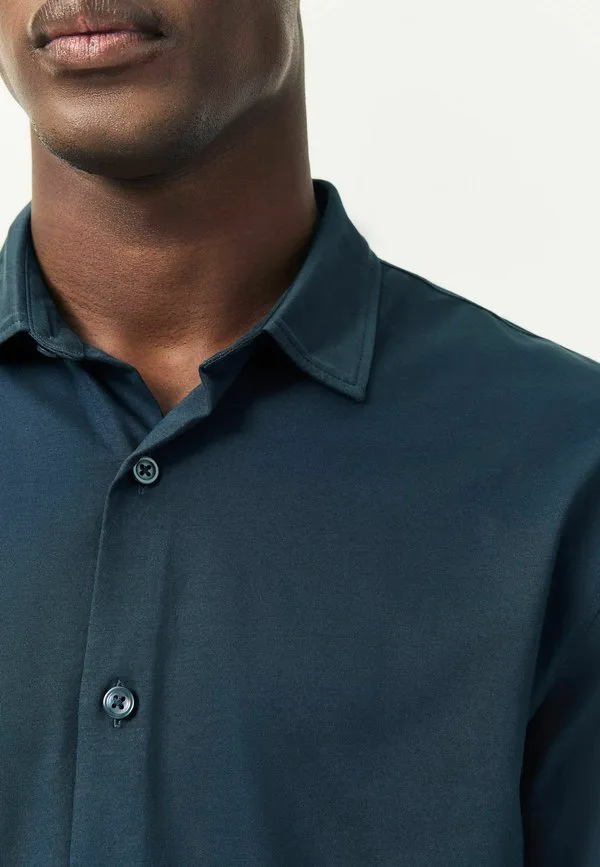 Рубашка с длинным рукавом supima стандартного кроя Next, Navy Blue — фото 4