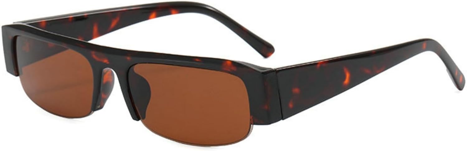 

Солнцезащитные очки Willochra Small Y2k узкой прямоугольной формы для женщин и мужчин в стиле ретро 90-х, узкие, в полуободковой оправе, квадратные, с защитой от УФ-излучения UV400, C6