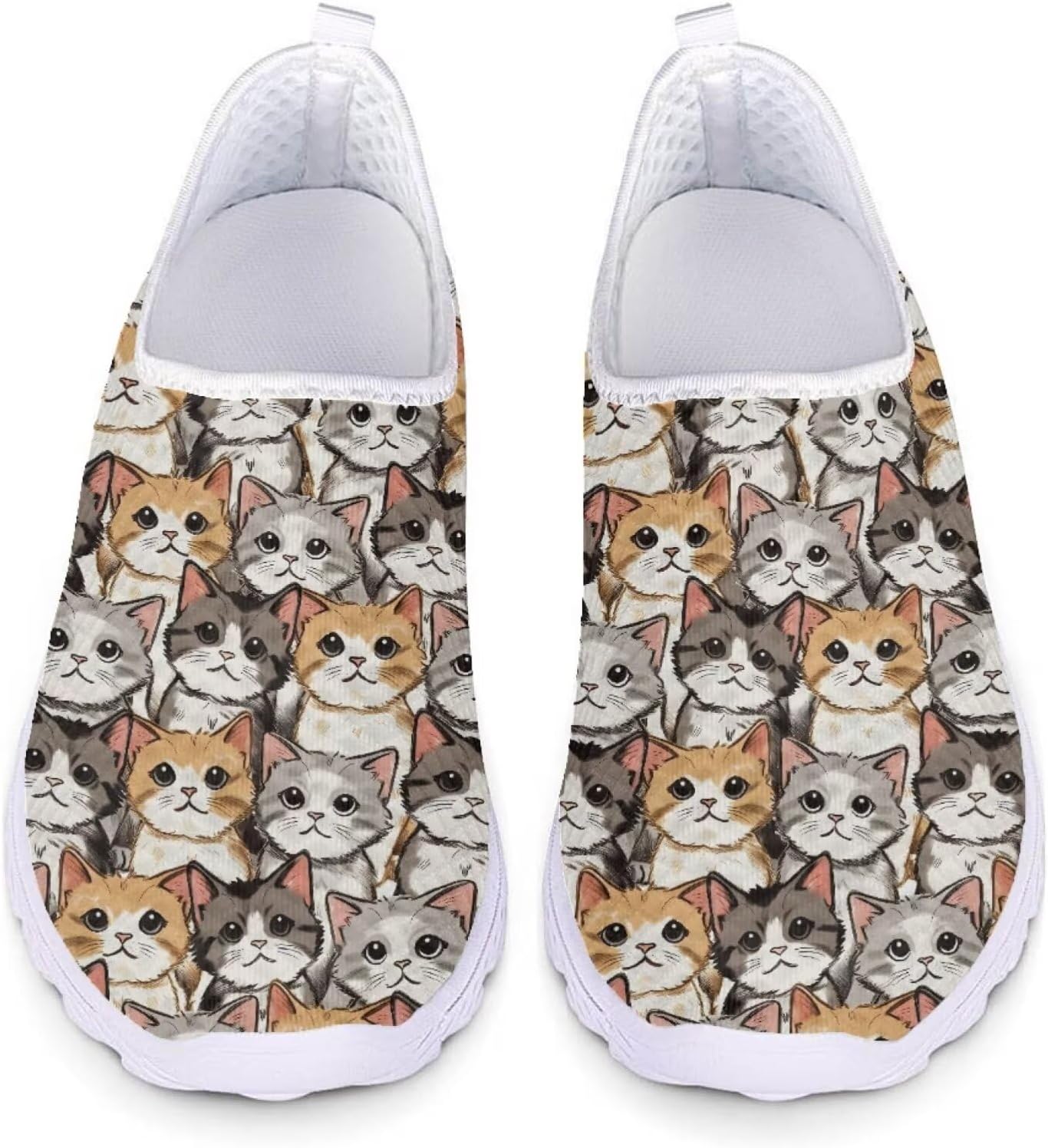 

Женские и мужские слипоны Forchrinse с цветочным принтом и корги, мягкая сетка, кроссовки для прогулок, спортивные, повседневные, для путешествий, дышащие, мультиколор