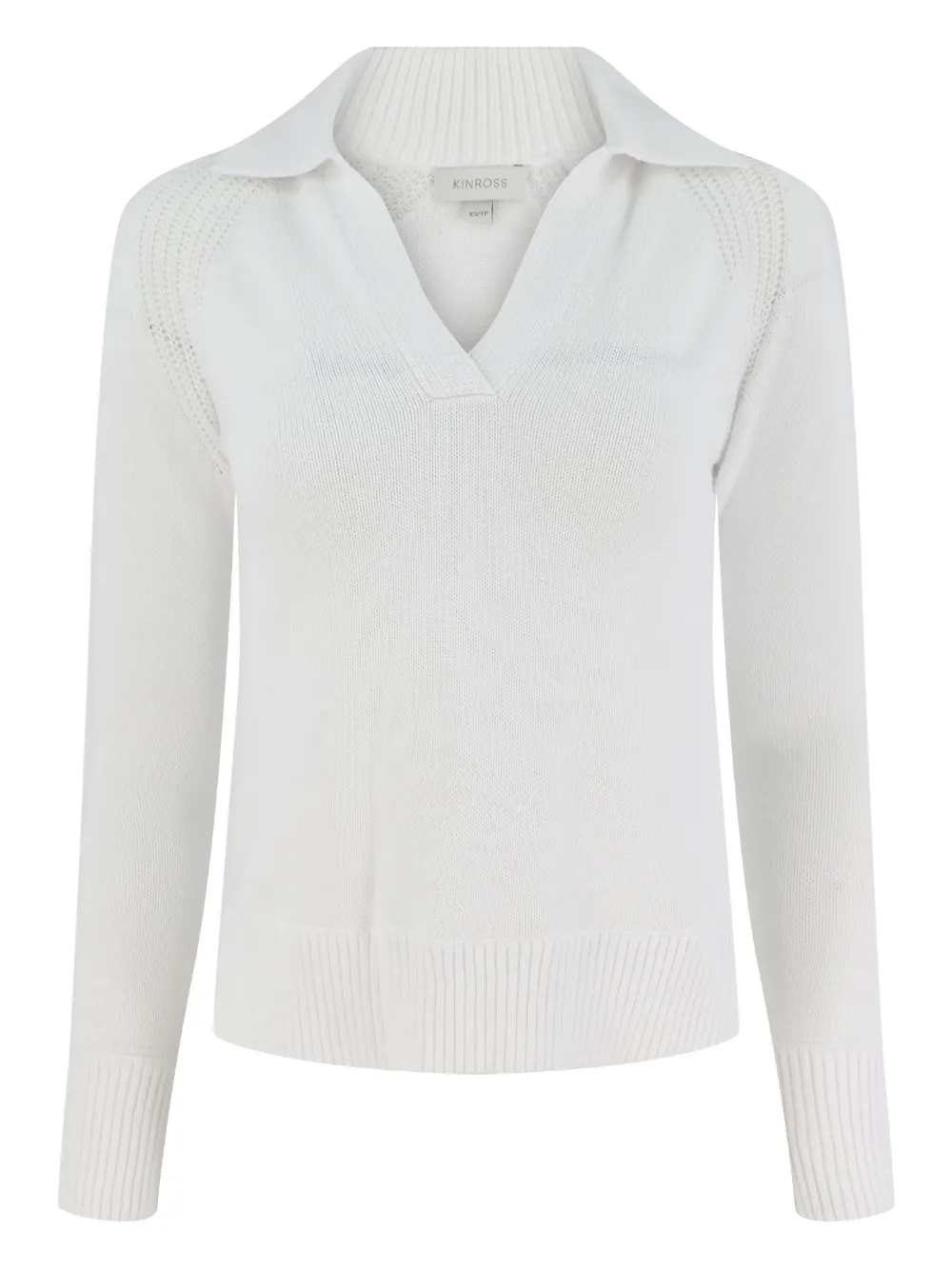

Свитер с V-образным вырезом Kinross Cashmere, белый