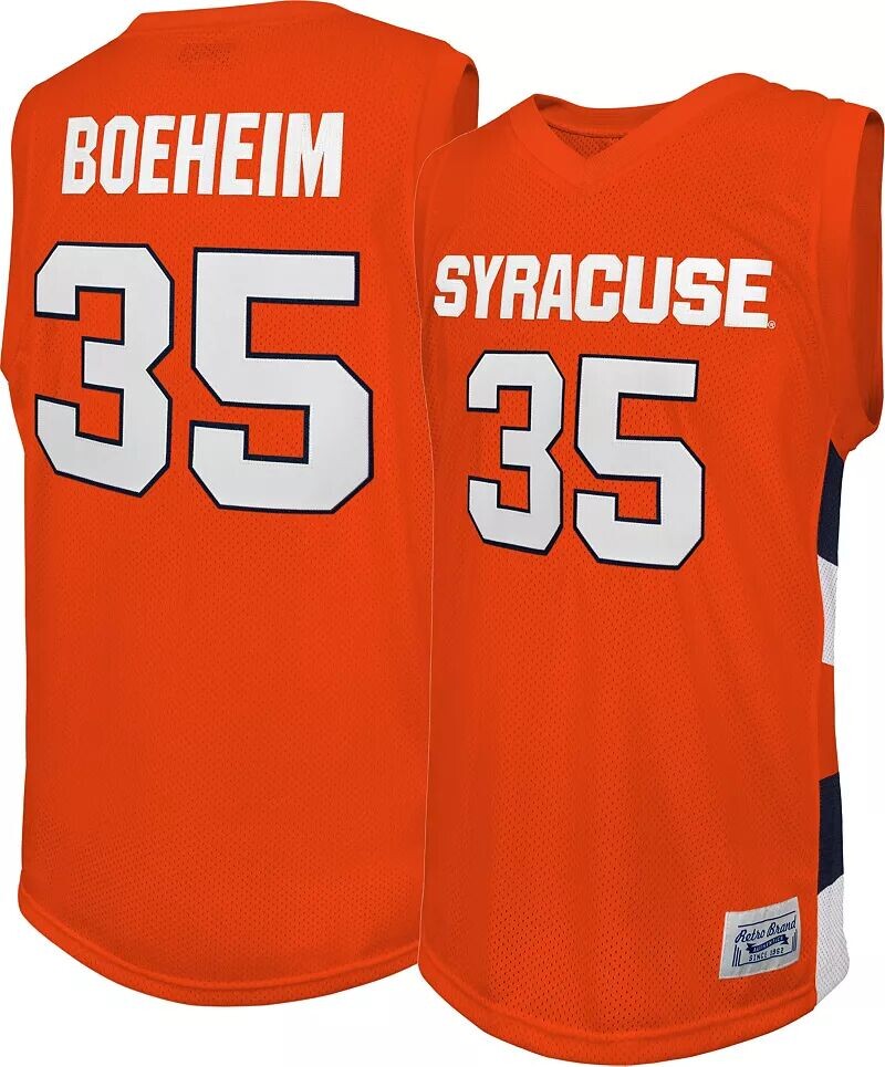 

Мужская Retro Brand Баскетбольная майка Syracuse Orange Buddy Boeheim #35 оранжевого цвета