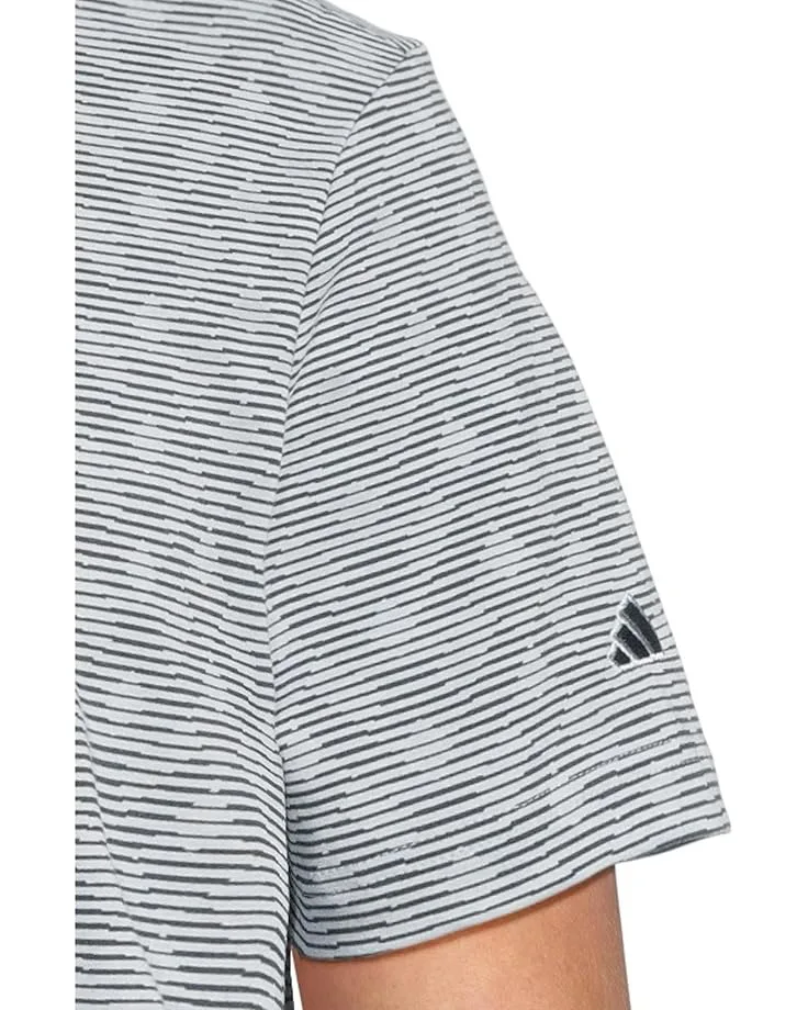 Поло Adidas Golf Go-To Printed Stripe Golf Polo Shirt, Wonder Blue Melange/Collegiate Navy — фото 4