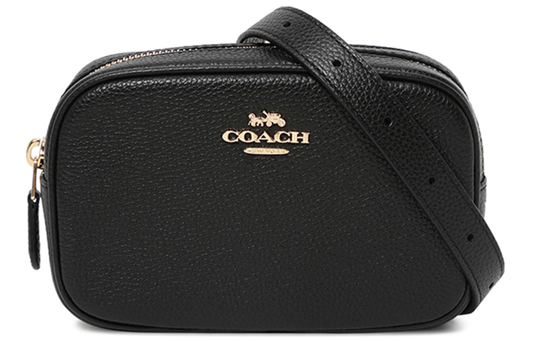 

COACH Кожаный наплечный поясной рюкзак One Shoulder Crossbody Fanny Pack Trumpets Women's Black