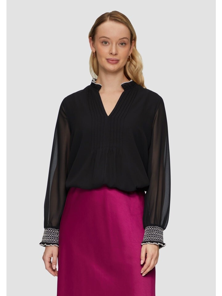 

Блуза sOliver BLACK LABEL langarm, черный