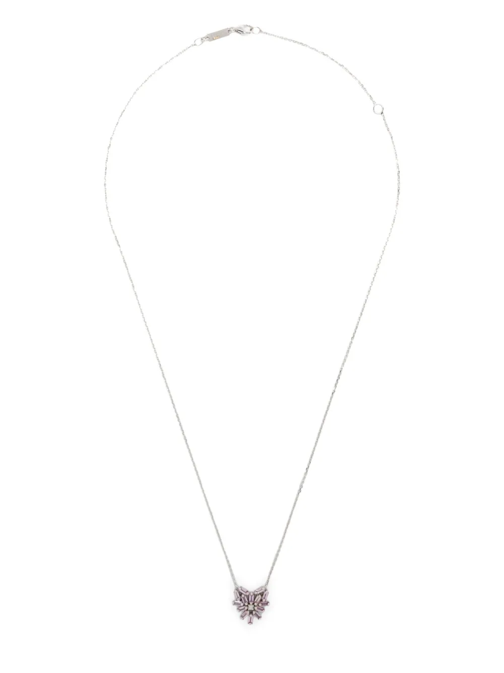 

Колье Heart Pendant из белого золота с бриллиантами и сапфирами Suzanne Kalan, серебряный