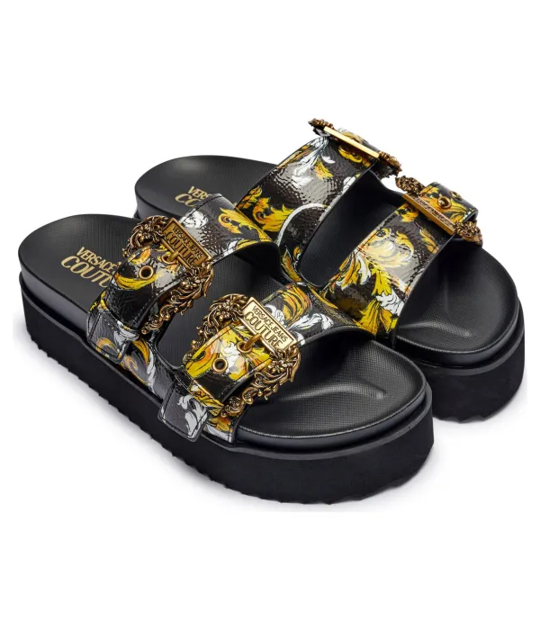 Тапочки Аризона Versace Jeans Couture, черный — фото 3
