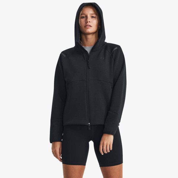 

Толстовка женская ua unstoppable флисовая на молнии на всю длину Under Armour, черный