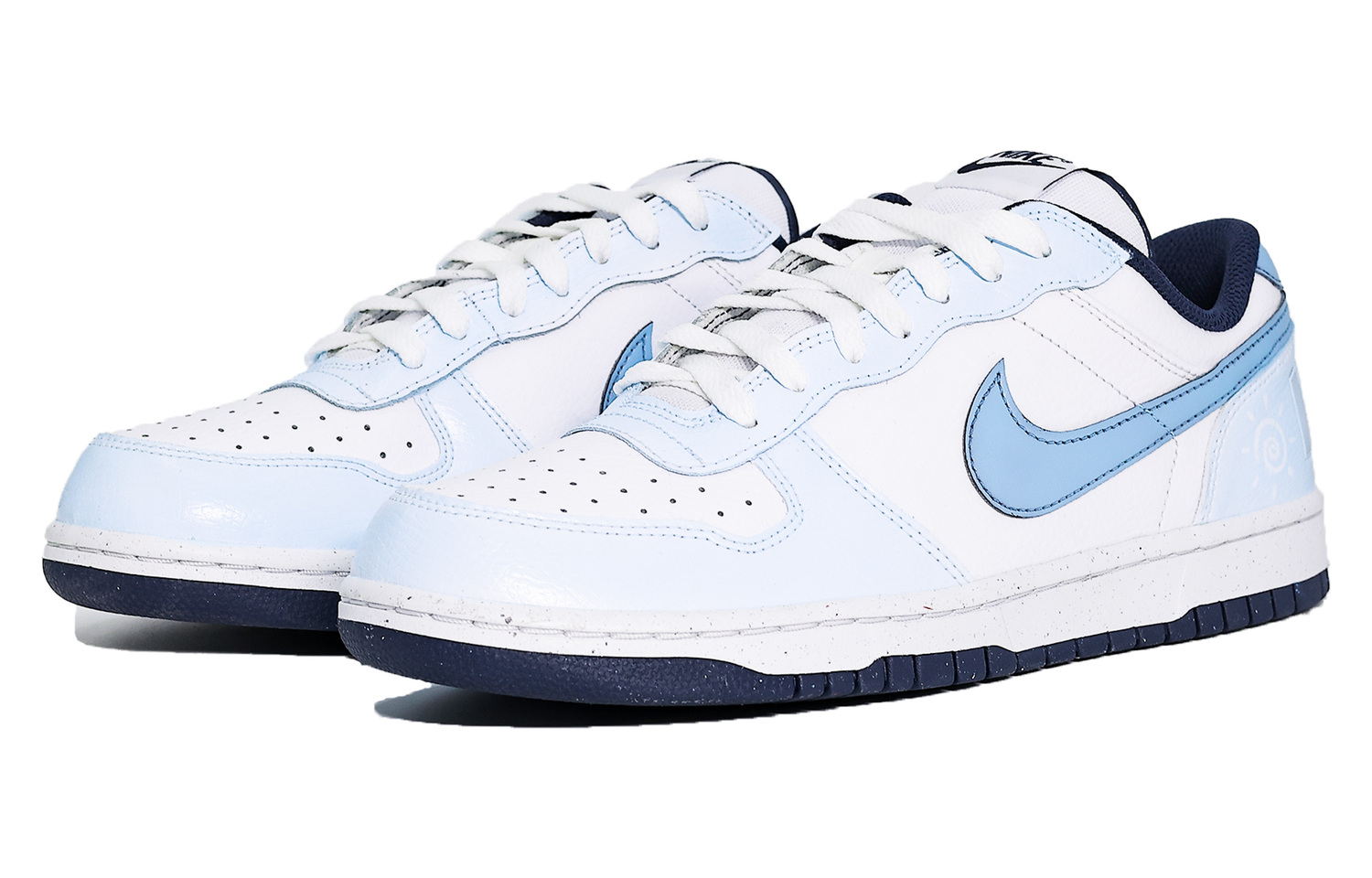 Nike Мужские синие низкие кроссовки для скейтбординга Big Cushioning, Wear Resistant — фото 4