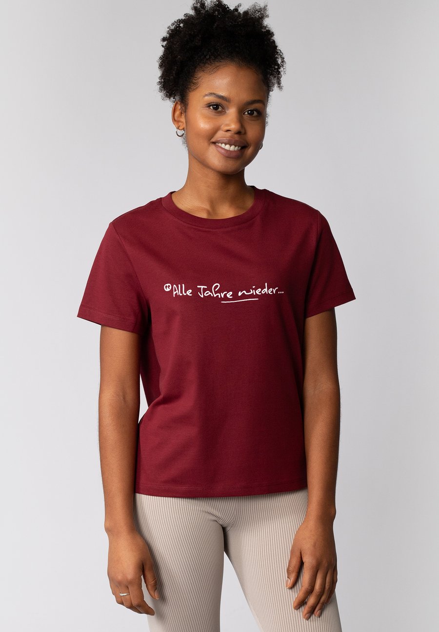 

Футболка watapparel ALLE JAHRE WIEDER, Burgundy/Dark Red, Красный, Футболка watapparel ALLE JAHRE WIEDER, Burgundy/Dark Red