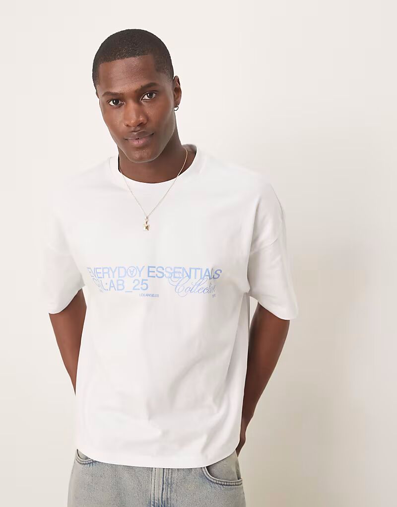 

Футболка ASOS DESIGN плотная с заниженной линией плеч 240 г белого цвета