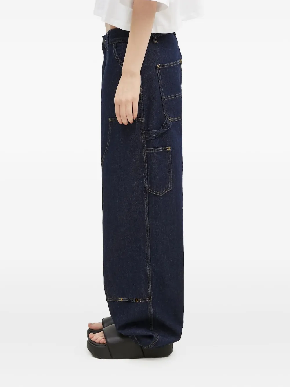 

Широкие джинсы с карманами CARHARTT WIP, синий
