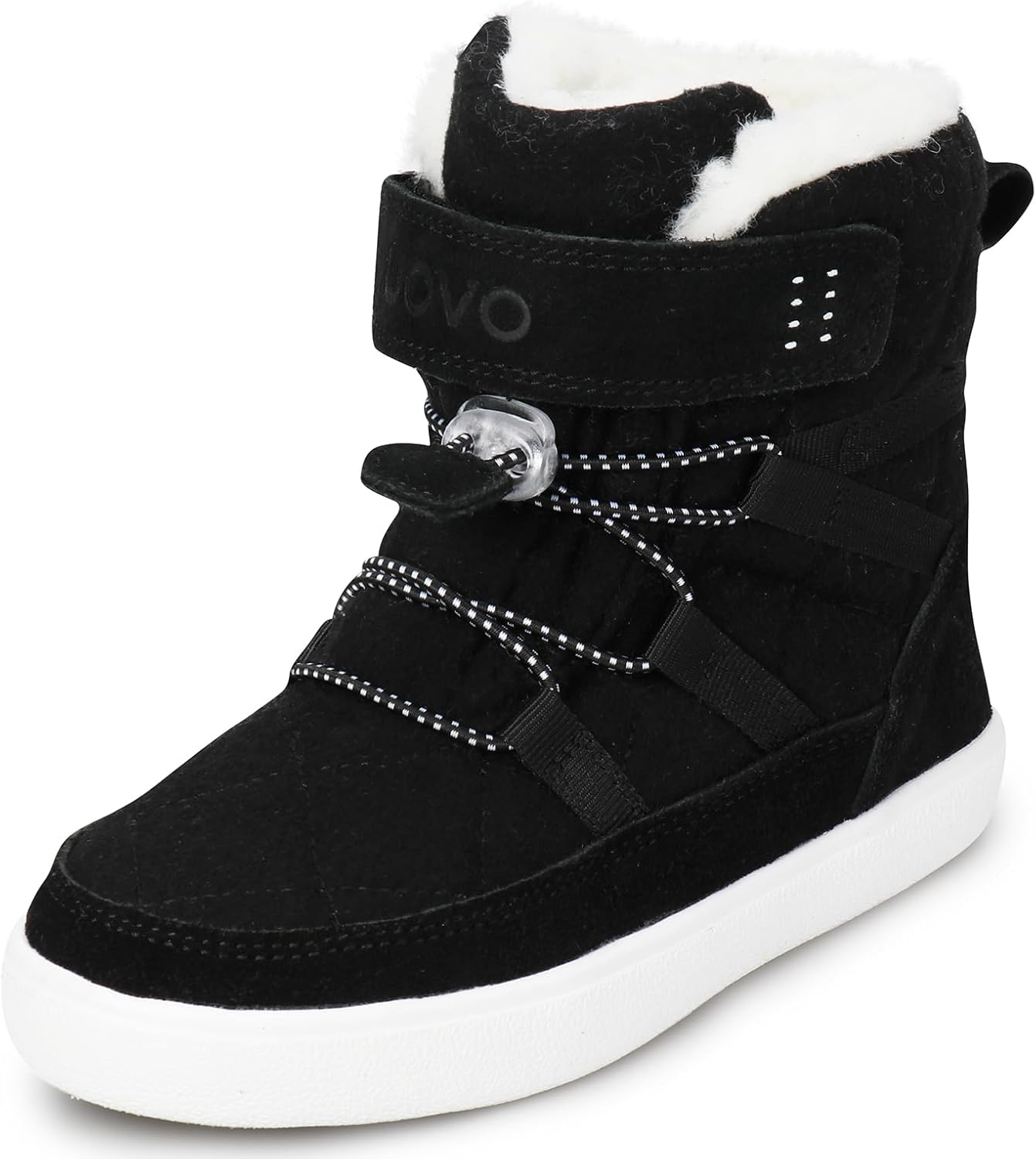 

Детские зимние ботинки UOVO для мальчиков, водонепроницаемые, противоскользящие, с меховой подкладкой, для улицы (младший/старший ребенок), черный