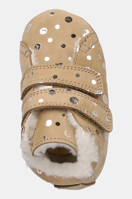 Детские кожаные туфли PREWALKERS FURRY BASIC Froddo, бежевый — фото 4