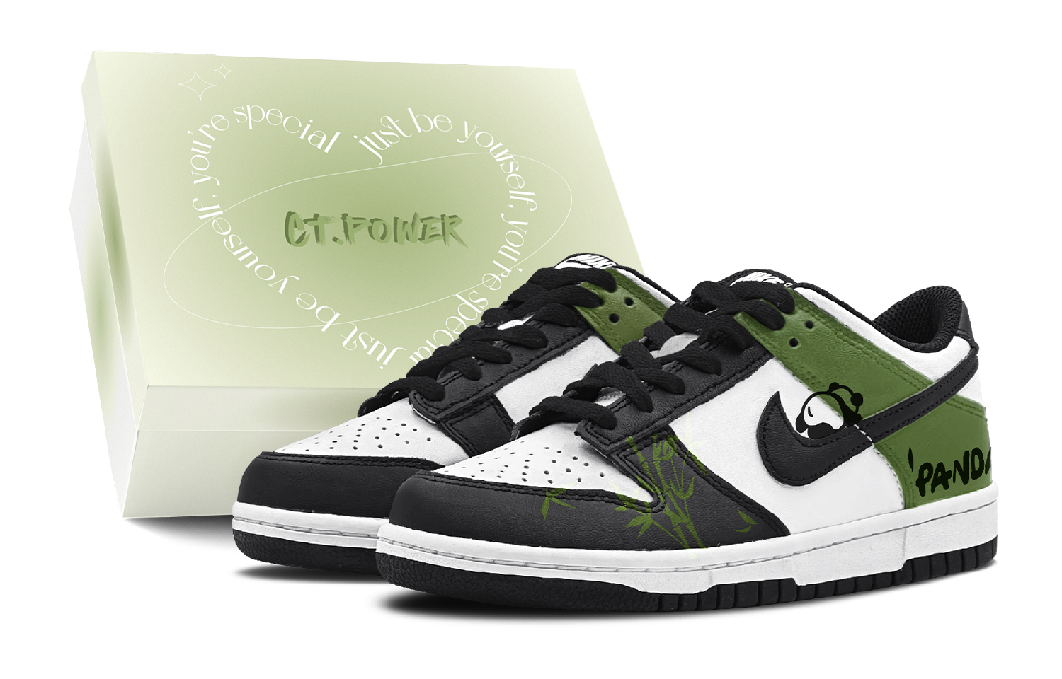 

Nike Детские кроссовки для скейтбординга Dunk "Black" с нескользящей подошвой, износостойкие, черные, зеленые, подростковые