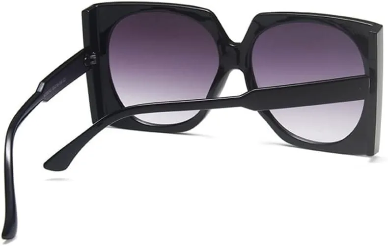 

Винтажные солнцезащитные очки большого размера для женщин, градиентные, черно-коричневые, женские, с защитой от УФ-излучения UV400, мужские очки LANGSER, 8