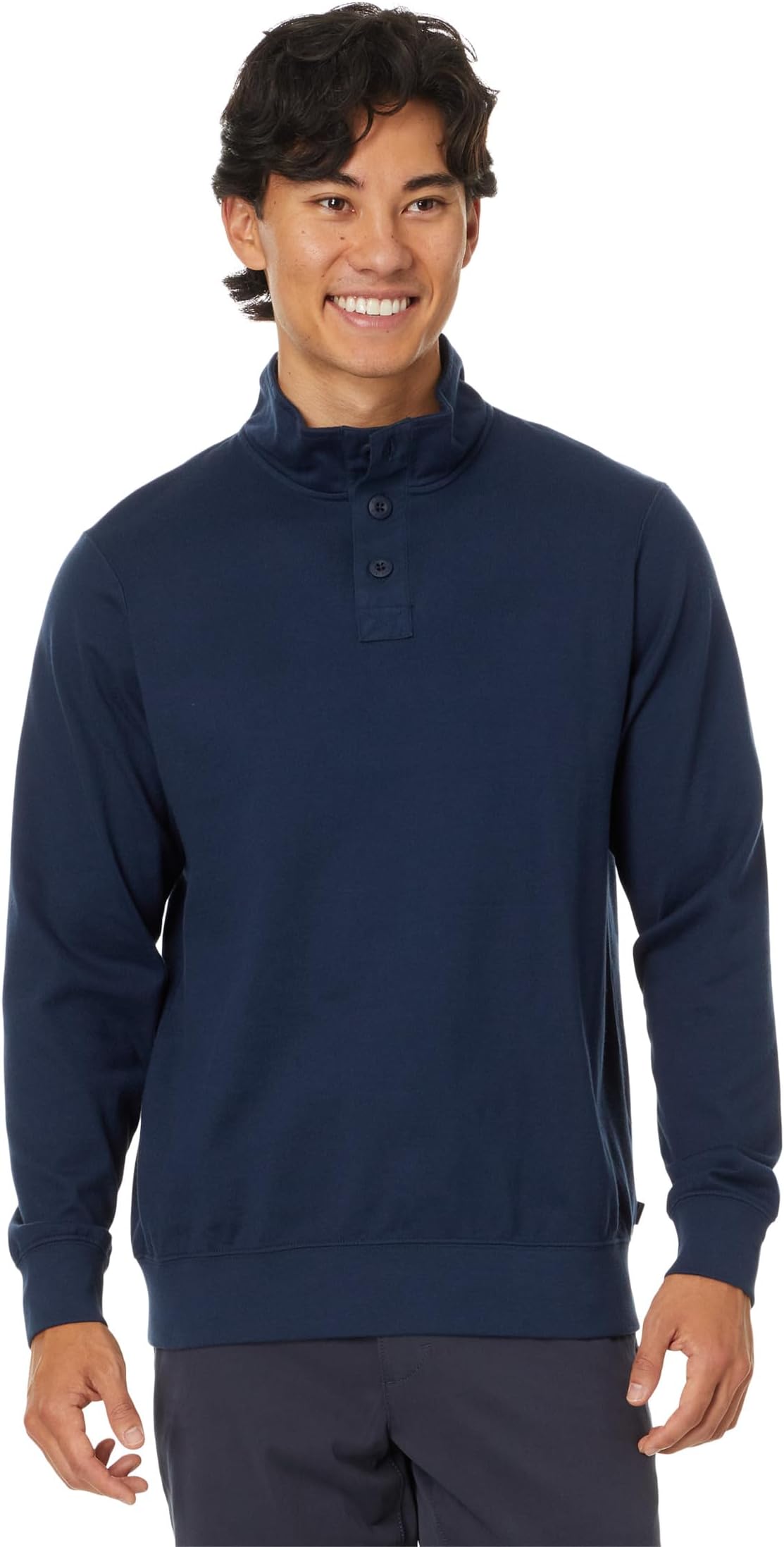 

Мужская винтажная мягкая регбийная кофта с воротником-стойкой L.L.Bean, Classic Navy