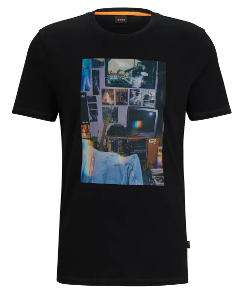 

Футболка «Вечная память» Regular fit Boss Orange, черный