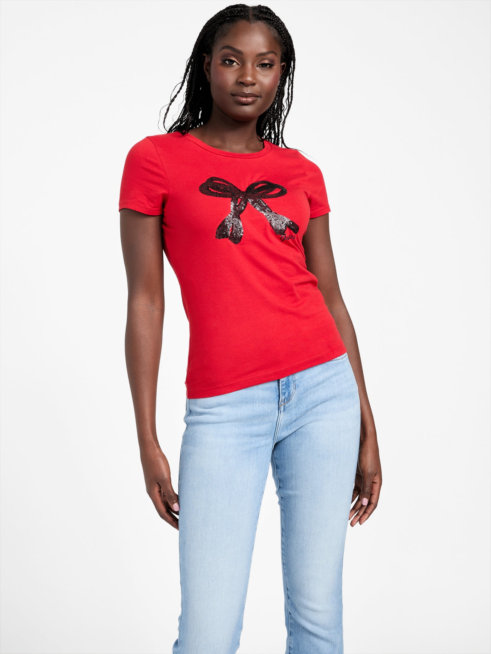 

Футболка Eco Rowe Guess Factory, цвет rugby red