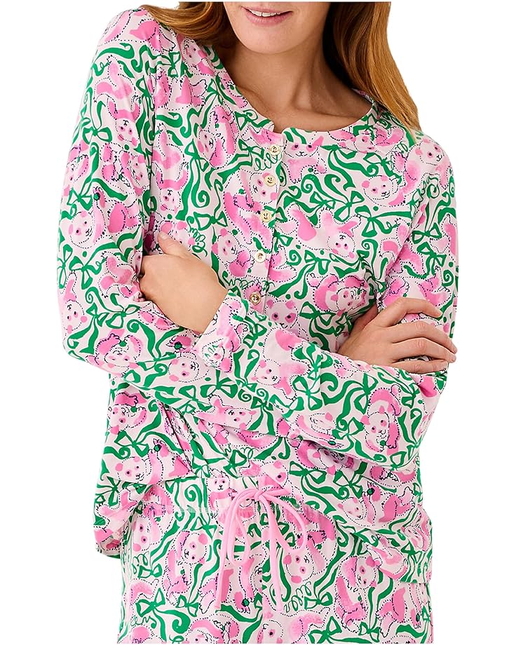 

Женская пижама Lilly Pulitzer Alexandar Pj Top, Pink Quartz