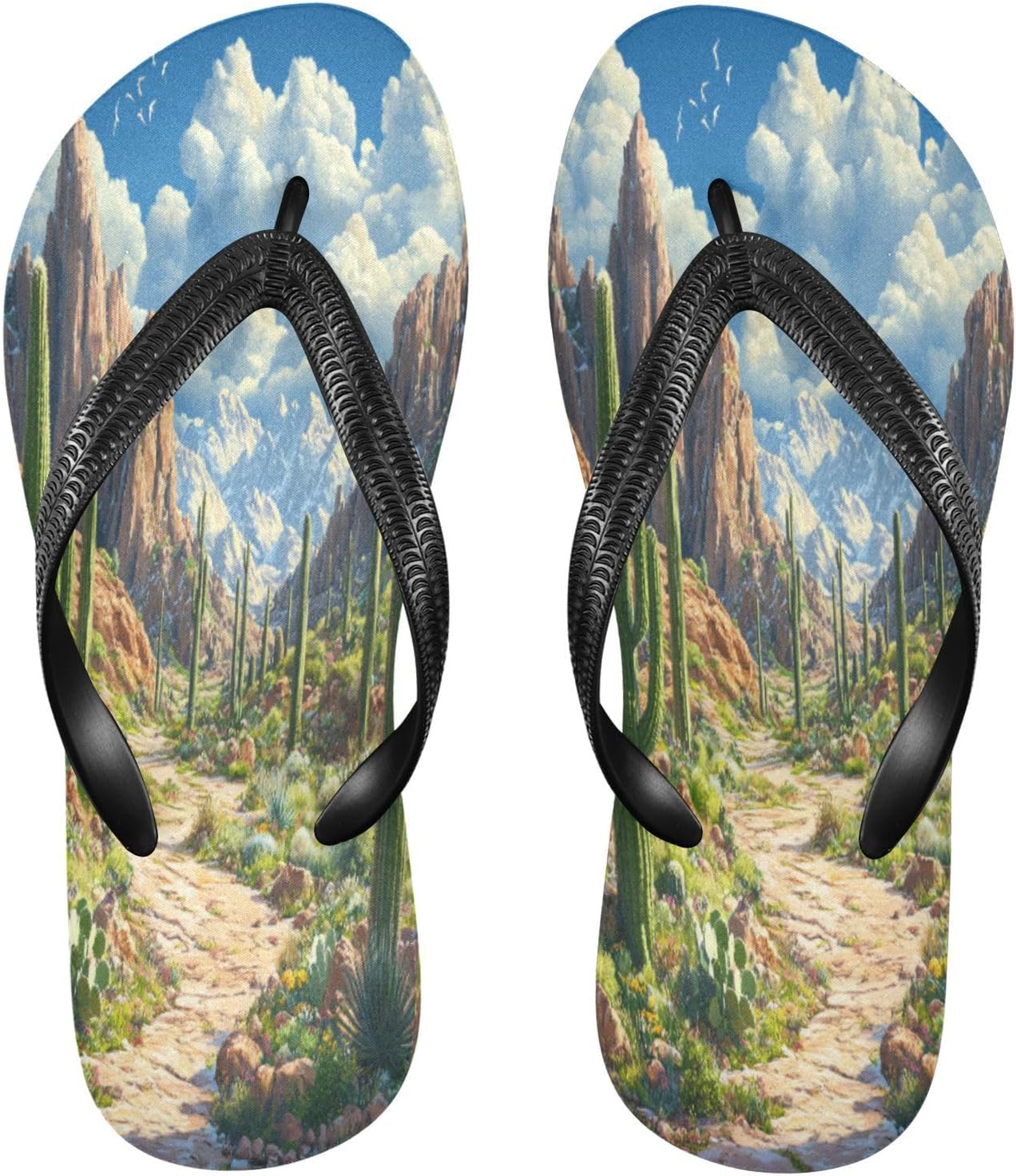 

Вьетнамки на пляж Cactus Mountain Trail бежевого цвета, резиновые нескользящие летние шлепанцы для мужчин и женщин Sinestour