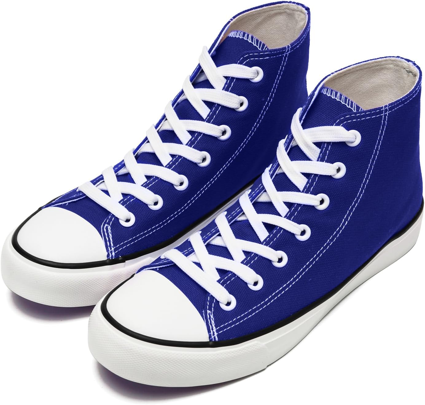 

Кеды на канве rosyclo для женщин и мужчин, высокие кроссовки на шнуровке, модные, удобные, классические повседневные теннисные и прогулочные обувь для женщин, синий