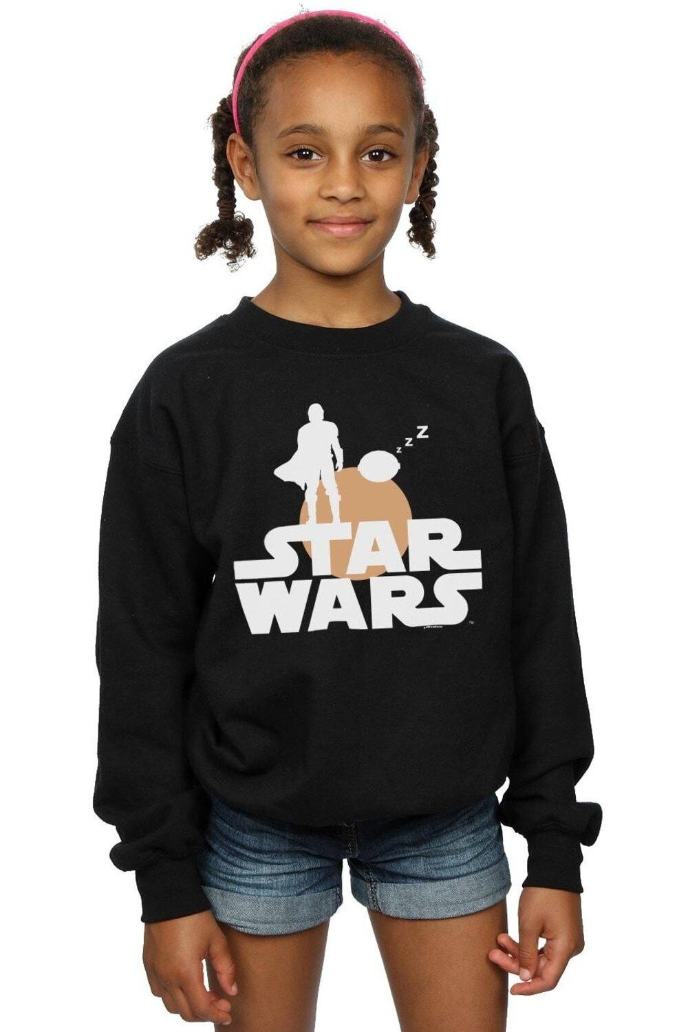 

Толстовка с силуэтом Mandalorian Mando And The Child Star Wars, черный